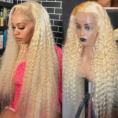 I-613 HD Ileyisi Yangaphambili I-Deep Wave Wig 13x4 Ileyisi Yangaphambili Yezinwele Zomuntu I-Blonde Engena Glueless Uju Oluyi-Blonde Water Wave Wigs Izinwele Zomuntu