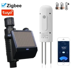 Tuya Smart ZigBee 3.0 dārza saules enerģijas laistīšanas taimeris lodveida vārsta smidzinātājs pilienveida apūdeņošanas sistēma ūdens kontrolieris Smart Life