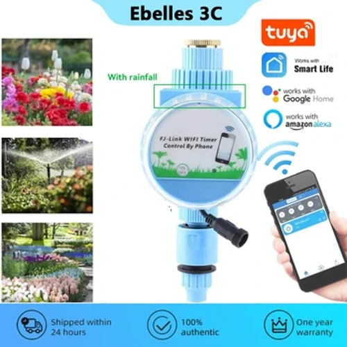 Sistema de riego automático Tuya Smart Garden, controlador de riego por goteo WiFi con Sensor de lluvia, Control por aplicación remota