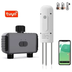 Tuya Bluetooth Smart Garden Water Timer 2 Uttak Sprinkler Dryppvanningssystem ater Ventil Regnforsinkelse Programmerbare kontroller