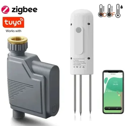 Tuya Zigbee inteligentny zegar do nawadniania inteligentny zraszacz System nawadniania kropelkowego wbudowany rejestrator przepływu wody kontroler wody