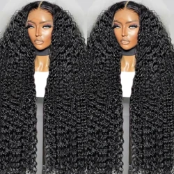 250% Hd 13x6 Ton Ddŵr Yn Barod i'w Gwisgo Wigiau Gwallt Dynol 30 32 Modfedd Rhydd Ton Ddofn Lace Blaen Wig Cyrliog 5x5 Gludless Wig i Ferched