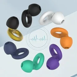 dopuri de urechi din silicon moale pentru reducerea zgomotului, dopuri reutilizabile pentru dormit, lucru, înot, 4 perechi de vârfuri de urechi în XS/S/M/L