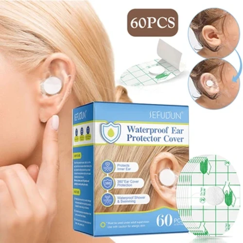60pcs/bosca Greamáin Chosaint Cluas Shampoo Snámha Uiscedhíonach Snámha Earmuffs Leanaí Seampú Cluas Cosc ar Uisce Cúram Leanaí