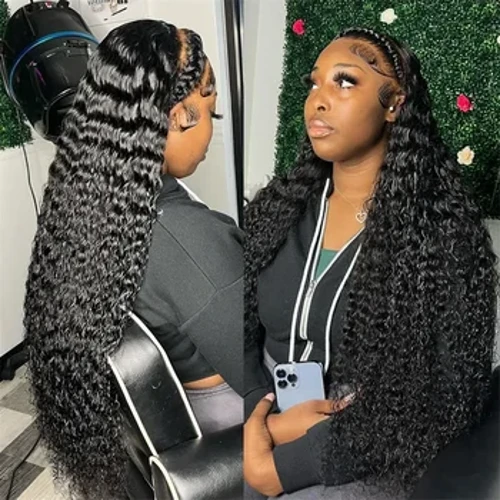 13x4 Deep Wave Frontal Wigs Brazilian Curly Lasulje za ženske Lasulje iz človeških las 30 Inch 13x6 Hd Front Water Wave Lace Frontal Wig