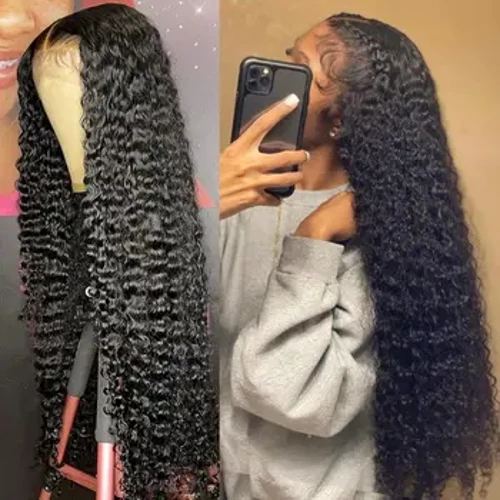 Peluca de pelo rizado Frontal de onda de encaje profundo 34 36 pulgadas 13x4 pelucas delanteras de encaje transparente brasileño 13x6 peluca con cierre de encaje 4x4 para mujeres