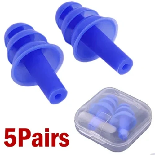 Bouchons d'oreilles en Silicone souple, 5 à 1 paires, étanches, réutilisables, pour la natation, réduction du bruit, pour dormir, Protection auditive
