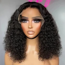 Cosdelu 10 12 14 16 Inch Krátký Bob Lidské vlasy 180 Hustota krajky Přední Paruky Vlasy 13X4 13X6 Deep Wave Paruky Deep Curly Paruka bez lepku