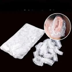 100 adet tek kullanımlık su geçirmez kulak koruyucu banyo duş salonu kulak koruyucu kapatma kapakları saç boyama tek seferlik kulaklıklar kullanımı kolay