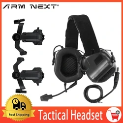 Hoʻopaʻa ʻia ke poʻo ʻo Tactical Noise Earmuff Shooting Hunting Ear Protection Earphones Microphone Military Headphone