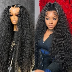 13x4 13x6 Deep Wave Spëtzekleeder Front Mënsch Hoer Perücken HD Transparent Glueless Preplucked Perücken Mënsch Hoer Ready To Wear 6x4 Zoumaache Perücke