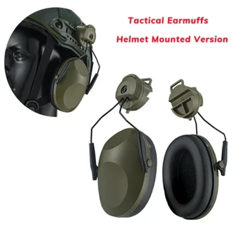 ΝΕΑ αναβάθμιση Anti-Noise Tactical Hunting Ear Defenders Helmet Mounted Version EarMuff Hearing Protection Ηχομόνωση για σκοποβολή