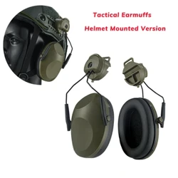 Fa'afou fou e tete'e le pisapisao Tactical Hunting Ear Defenders Helmet Mounted Version Earmuff Fa'alogo Puipuia leo mo le fana.
