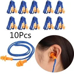 Bộ 10 Nút Bịt Tai Bảo Vệ Tai Dây Silicon Mềm Nút Tai Có Thể Tái Sử Dụng Bảo Vệ Thính Giác Nút Bịt Tai Giảm Tiếng Ồn