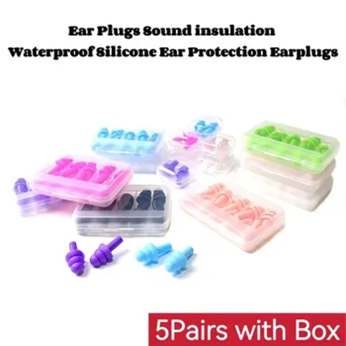 1 Hộp Là 5 Đôi Mới Thoải Mái Tai Nghe Nhét Tai Giảm Tiếng Ồn Silicon Mềm Tai Bơi Tai Nghe Nhét Tai Silicon Bảo Vệ Cho Giấc Ngủ