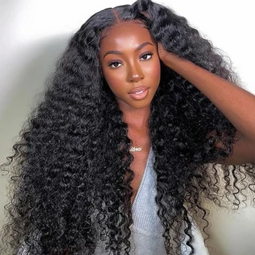 HD Spëtzefront Mënsch Hoer Jerry Curly 13x6 Transparent Spëtz frontal Mënsch Hoer Perücke loose Deep Wave Curly Mënsch Hoer Perücke virgepléckt 4x4 5x5 Spëtzeverschluss 220 Dicht Perücke