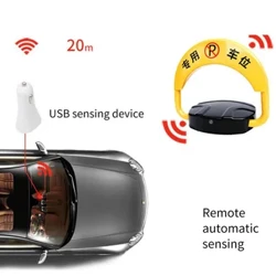 May Awtomatikong Sensor na May 2 Remote Folding Safety Parking Lock Barrier Guard Column na May Lock At Bolt (hindi kasama ang baterya)