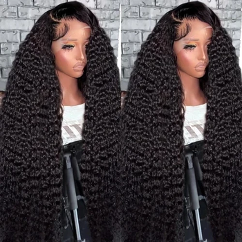 Tewjig 250 Density 30 40 inch Brazilian Curly 13x6 Hd Dantela Frontal Peruci Păr Uman Deep Wave 13x4 gata de purtat Perucă frontală cu dantelă