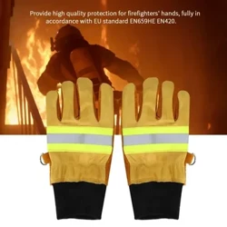 Cow Leather Fire Gloves Heat Resistant Radiant Work Protection Mga Fireproof Gloves Para sa Pagprotekta sa mga Rescuers'hand Safety Gloves