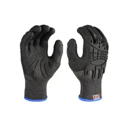 TPE 330 Mechanical Gloves Handbaksida Anti-smash handflata halkfri Starkt grepp applicering allmänt räddningsdämpande skyddshandskar