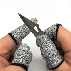 10Pcs Méar Cots Cosantóir Ordóg Frith-Gearr Méara Méar Muinchille Cosanta Frithsheasmhach in Solúbtha Cótaí Méar le haghaidh Oibre DIY