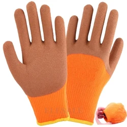 Thermische Winterarbeitshandschuhe Latexgummibeschichtet für rutschfeste Gartenarbeit Autoreparatur Bauarbeiter Handschutz Sicherheitshandschuhe