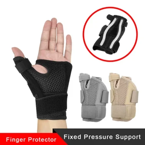 1PC Vingerhouder Protector Brace Medische Sport Pols Duimen Artritis Ondersteuning Handschoen Beschermende uitrusting voor links-rechtshanden