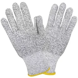 Găng tay sợi bông chống cắt cấp 5 Bảo vệ an toàn tay HPPE Công trường xây dựng nhà bếp Găng tay làm vườn