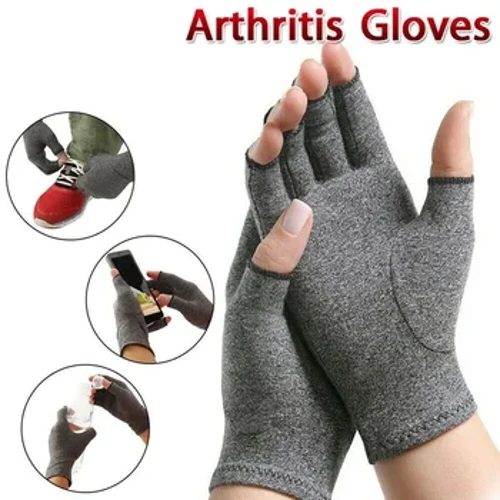 1 paio di guanti per artrite a compressione, supporto per il polso, sollievo dal dolore articolare in cotone, tutore per mano, donna, uomo, terapia