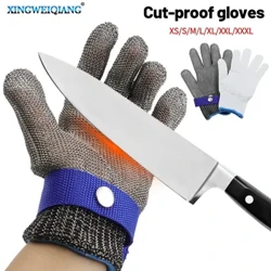 Gants Anti-coupure en acier inoxydable de qualité 5-9, résistants à l'usure, pour abattage, jardinage, Protection des mains, assurance du travail, gants en fil d'acier, 1 pièce