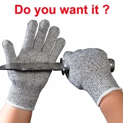 NMSafety 1 Pair Kichen Schnëttbeständeg Handhandschuhe Haushalt Liewensmëttel Grad 5 Niveau Schutz Sécherheetsaarbechtshandschuesch