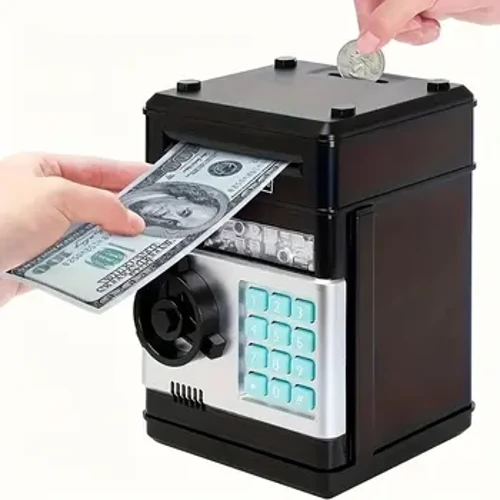 Elektronik Piggy Bank Sandi Kotak Aman Kothak Dhuwit Kanggo Bocah-bocah Dhuwit Koin Digital Tabungan Awis Mesin ATM Brankas Anak Hadiah