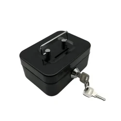 Dhuwit Aman Box Cilik Setor Key Box Steel Stash Box kanggo Money Aman Locker Keamanan Metal Cash Box