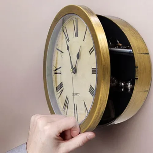 Bosca Sábháilte Clog Balla Seanré Bosca Stórála Rúnda Clog Balla Sábháilte Airgead Seodra Rudaí Luachmhara Bosca Stórála Maisiú Baile