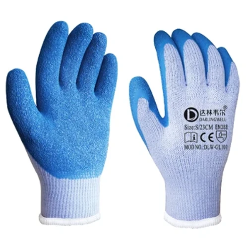 Darlingwell Latex Crinkle Protective Safety Work Gloves General Multi Use Construction Warehouse Proteksyon sa Mga Kamay na Lumalaban sa init