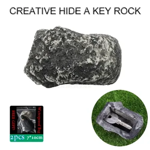Ustvarjalno Skrij Ključ Skale Releastic Looking Stone Skrita Sef Shranjevalna Škatla Zunanji Vrt Za Dom RV Rezervni Ključ Obeski Sefi