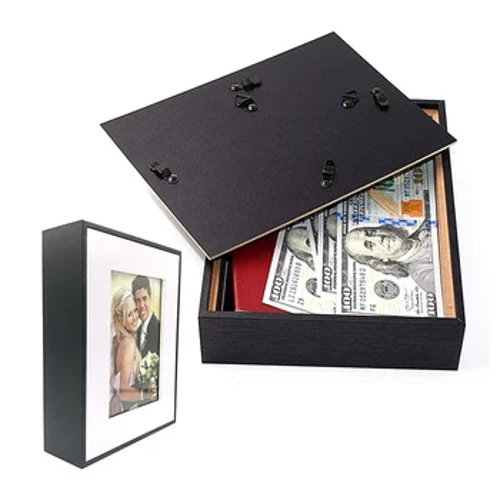 Verstoppt Safe Private Money Box Bildrahmen Fake Sight Secret Stash Can Container Verstoppt Späichere Wichteg Element Datei Spuert Geld