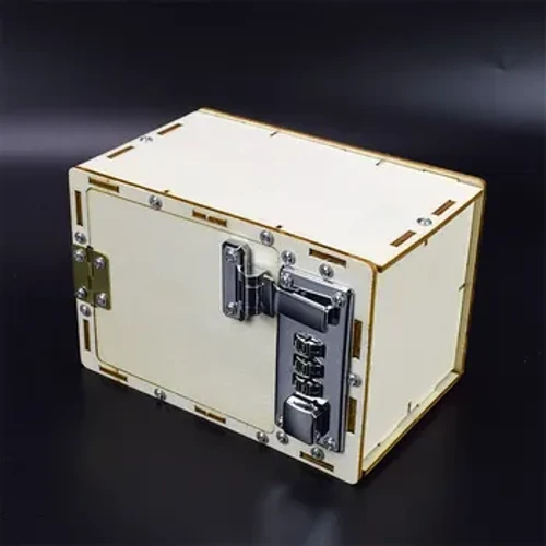 DIY Lockbox Safe Deposit Box Machines Invention Scientific Experiment Hout wachtwoordbox Toys voor kinderassemblagemodel maken