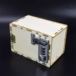 Diy Lockbox Seif Mașini Invenție Experiment științific Cutie cu parolă din lemn Jucării pentru model de asamblare pentru copii