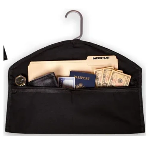Kleiderbügel, Ablenkungssafe, versteckter Taschensafe, passt unter hängende Kleidung, mit Tasche, um Wertsachen für zu Hause oder auf Reisen zu verstecken, 3