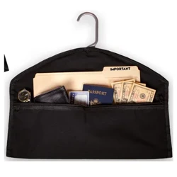 Cabide desvio seguro bolso escondido cabe sob roupas penduradas com bolso para esconder objetos de valor para casa ou trave 3