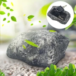 Outdoor Ersatz Gaart Schlëssel Box Rock Hidden Hide In Stone Sécherheet Sécher Lagerung Verstoppt Container Mini Safe Box Mni Schléissfach Dropship