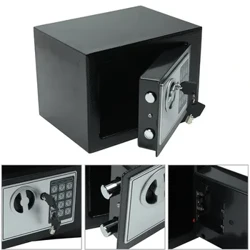 Digital Safe Small Household Mini Steel Safe Valuta Vank Safe Deposit Box med nøkkel for trygg oppbevaring av kontanter smykker eller dokumenter