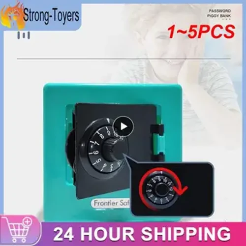 1 ~ 5 Chiếc Trẻ Em Đựng Tiền Mô Phỏng Hộp An Toàn Mã Hóa Khóa Đồng Xu Tiết Kiệm Tiền Hộp Bảo Quản Cho Trẻ Em quà Tặng Hộ Gia Đình