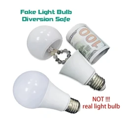 I-Lightbulb Diversion Indawo Eyimfihlo Efihliwe Evikelekile Fihla Imali Fihla Ubucwebe Fihla Izinto Ezincane Isitoreji Ibhaluni Lokukhanya Elingokoqobo