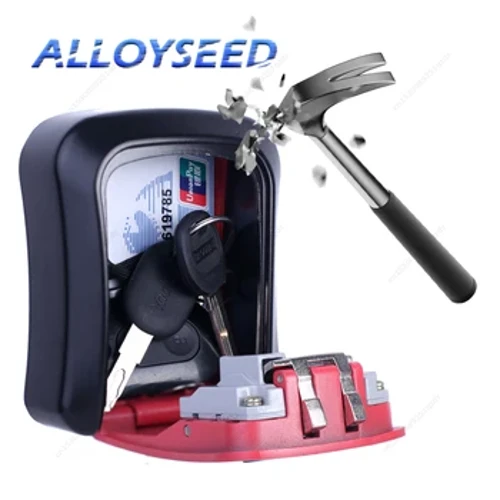 Wall Mount Key Lock Box 4 Digit Kombinasi Sandi Kunci Panyimpenan Kotak Rahasia Organizer Keamanan Kode Kunci Ora Ana Kunci Ngarep Brankas