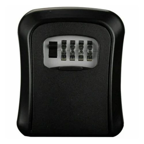 Eagraí Bosca Rúnda Wall Mount Key Storage 4 Teaglaim Dhigití Focal Faire Cód Slándála Glasáil Gan Eochair Baile Bosca Sábháilte Plaisteach