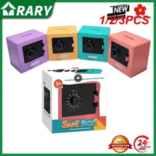1/2/3PCS Kanner Sue Stockage Case Simulatioun Safe Box Kodéiert Spär Mënz Cash Spueren Stockage Box fir Kanner Kaddoen Stot