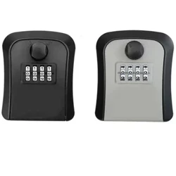 Nueva caja de bloqueo de llave con combinación de contraseña inteligente, llave de almacenamiento, caja de seguridad para llaves montada en la pared, caja de llaves para exteriores, combinación de 4 dígitos