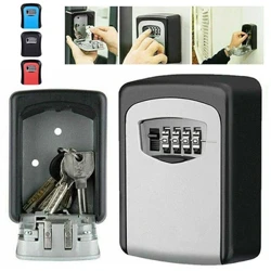 Hộp đựng chìa khóa an toàn Hộp khóa hợp kim kẽm treo tường Hộp khóa chìa khóa kết hợp 4 chữ số chịu thời tiết Hộp khóa bảo mật lưu trữ trong nhà Ngoài trời